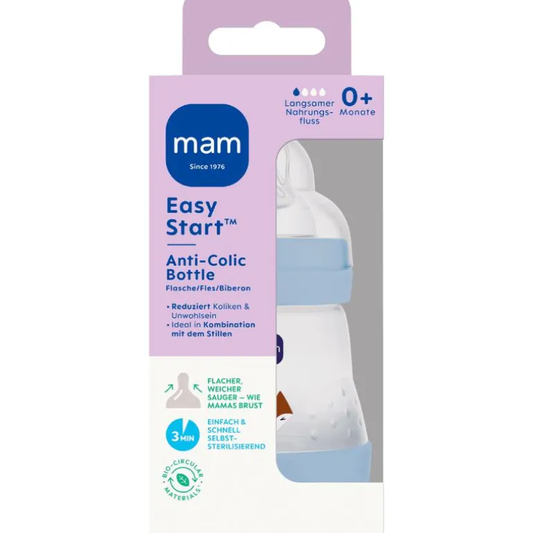 MAM Easy Start Anti-Colic Babyfles Blue 160 ML
