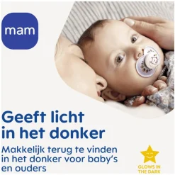 MAM Original Fopspenen Night 0-6 maanden Uni 2 stuks
