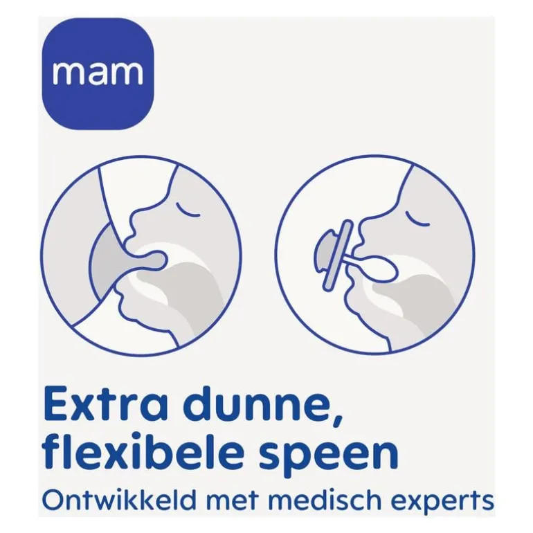 MAM Supreme Fopspenen 0-6 maanden Blue 2 stuks