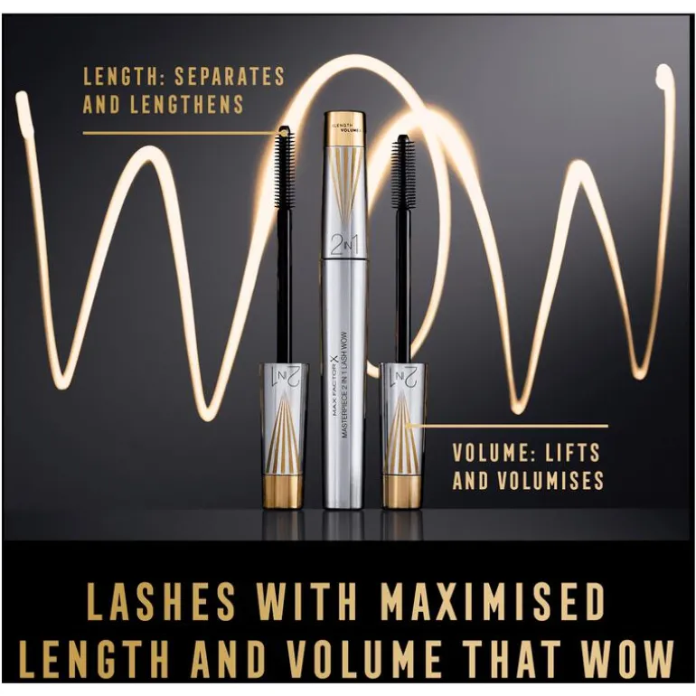 Max Factor Masterpiece 2In1 Lash Wow Mascara 02 Black Brown