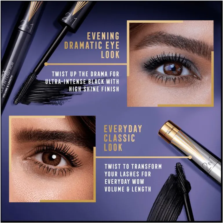 Max Factor Masterpiece 2In1 Lash Wow Mascara 03 Midnight Black