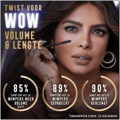 Max Factor Masterpiece 2In1 Lash Wow Mascara 03 Midnight Black