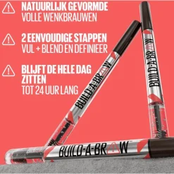 Maybelline New York BUILD A BROW Wenkbrauwpen/fixeergel 260 Deep Brown