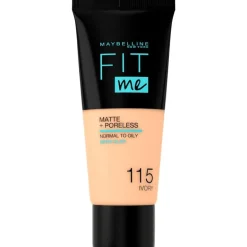 Maybelline New York Fit Me Matte + Poreless Foundation 115 Ivory 30 ML