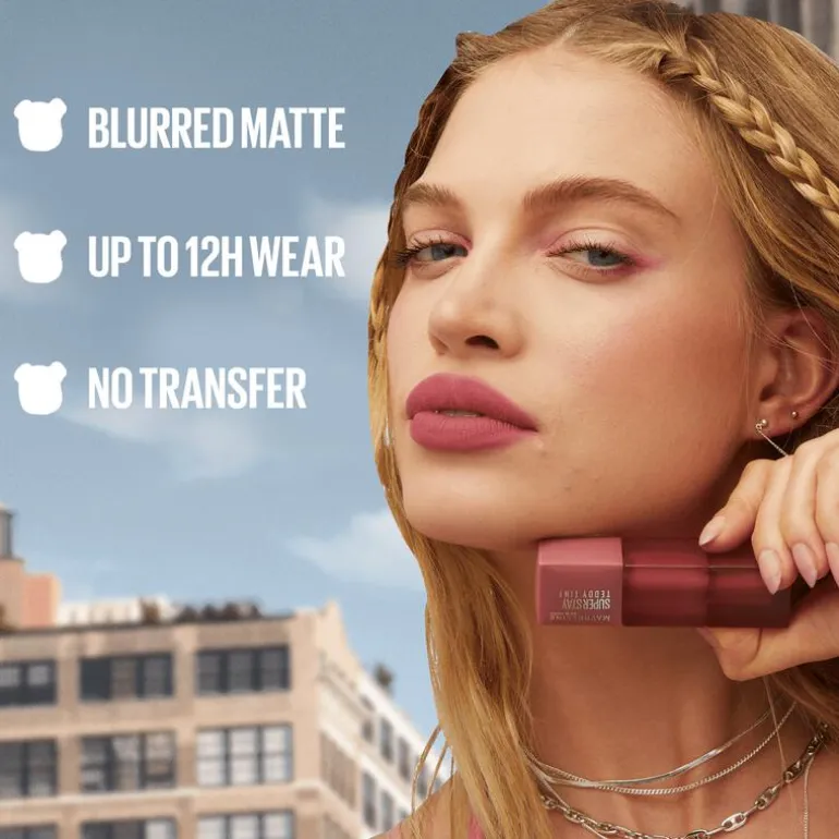 Maybelline New York Teddy Tint Lipstick 40 Petalcore
