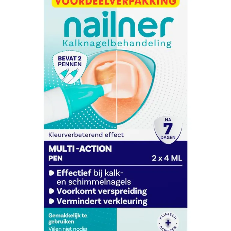 Nailner kalknagelpen Multi-Action 2x4ml