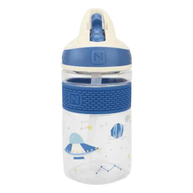 Nûby 2N1 Beker met Harde Tuit uit Tritan Blauw 3+ J 360 ML