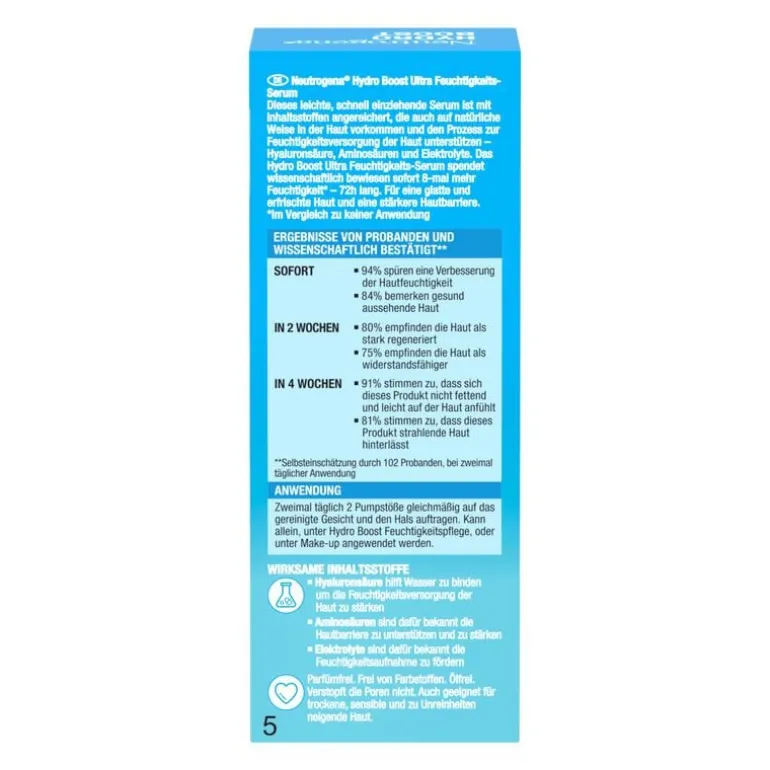 Neutrogena Hydro Boost Ultra Hydrating Serum Alle Huidtypen 30 ML