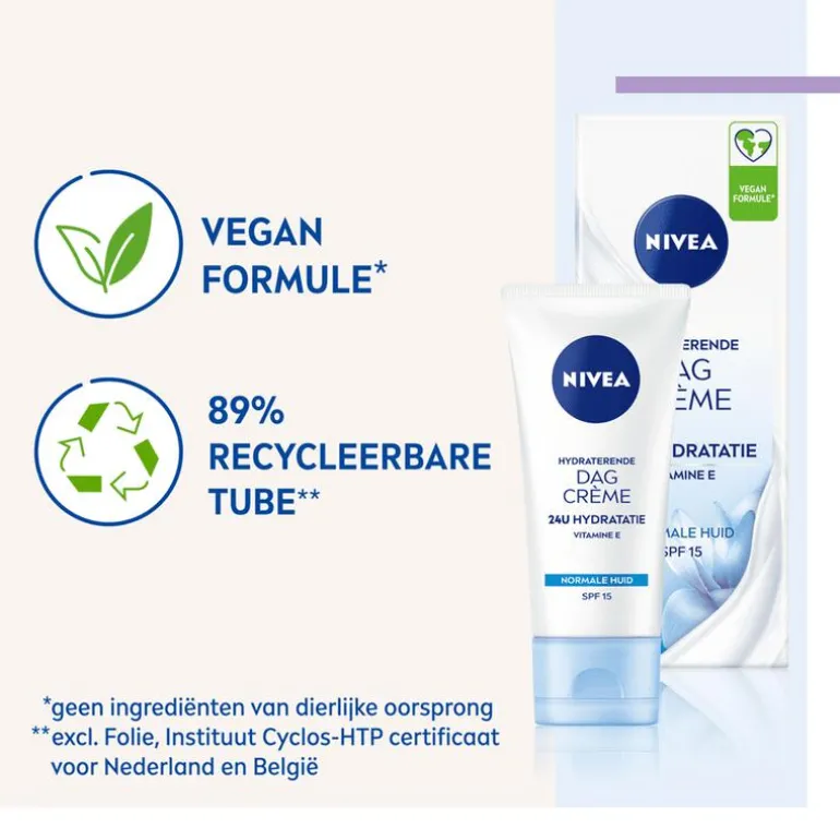 NIVEA Essentials +24h Hydraterende Dagcrème SPF15 50 ML