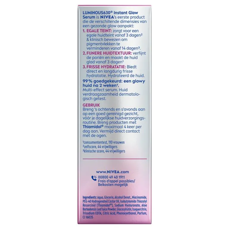 NIVEA Luminous Skin Glow Instant Glow Anti-Pigment Serum 15ML