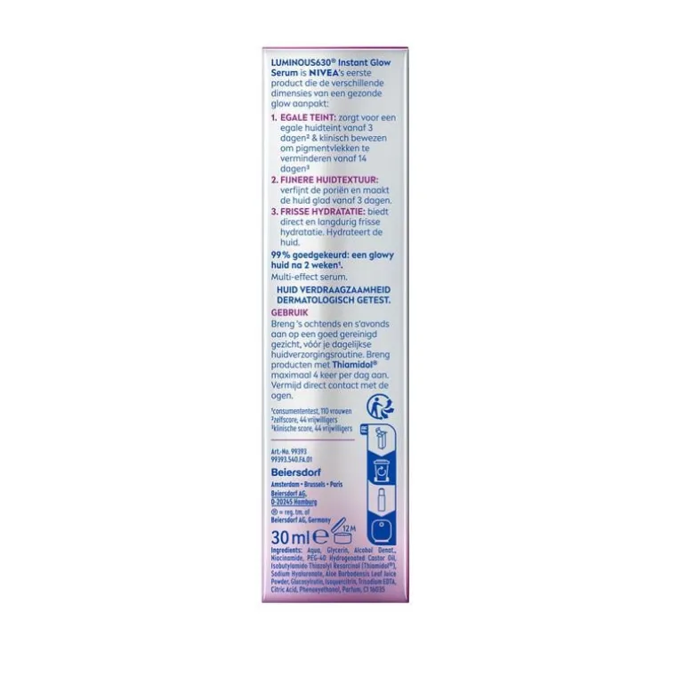 NIVEA Luminous Skin Glow Instant Glow Anti-Pigment Serum 30ML