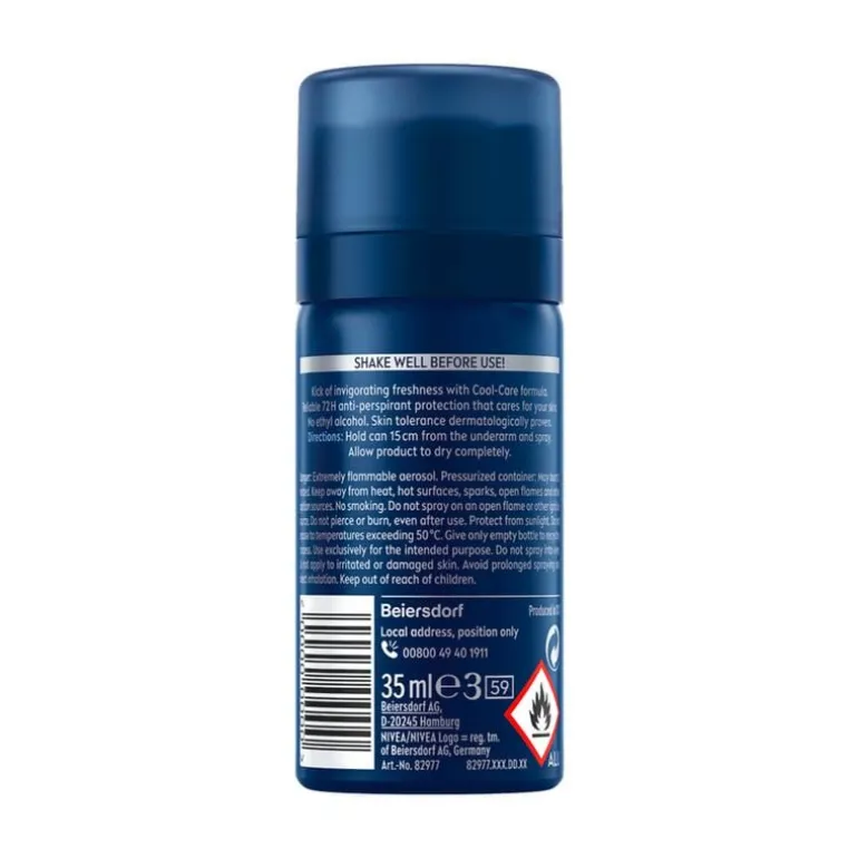 NIVEA MEN Cool Kick Deodorant Spray Mini 35 ML