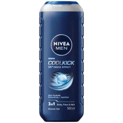 NIVEA MEN Cool Kick 3-in-1 Douchegel 500 ML