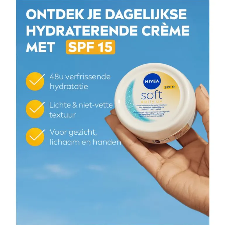 NIVEA Soft Daily UV Bodycrème SPF 15 200 ML