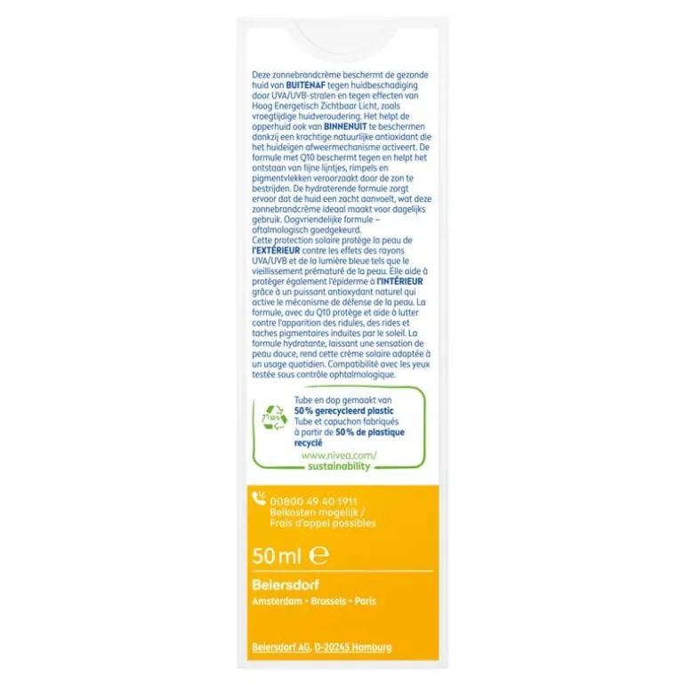 NIVEA SUN Gezichtszonnecrème Anti-Age & Anti-Pigmentvlekken SPF50 50 ML