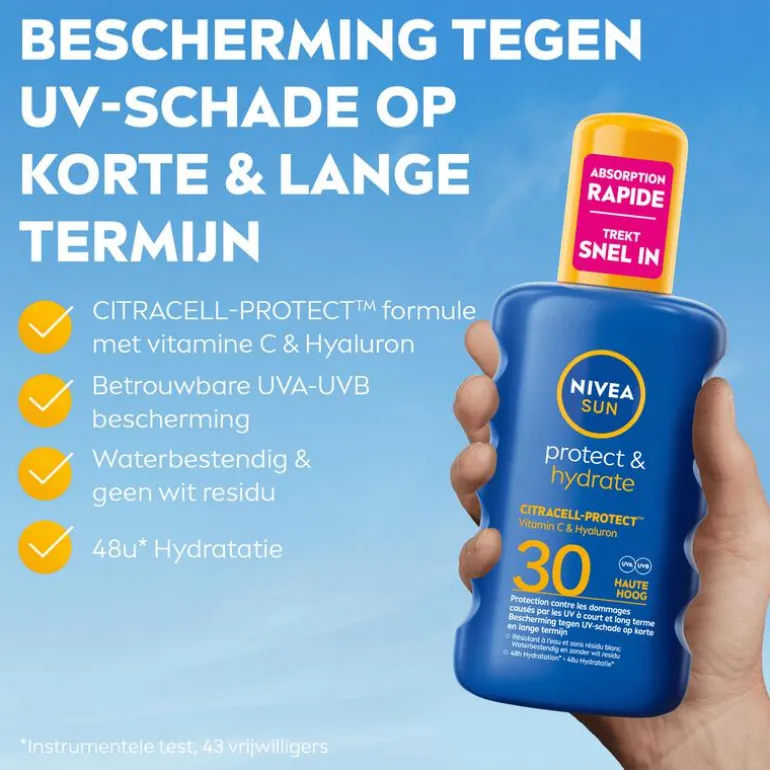 NIVEA SUN Zonnebrand Protect & Hydrate Zonnespray SPF30 200 ML
