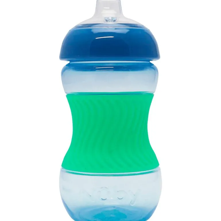 Nuby Mini Easy Grip Drinkbeker Siliconen Huls Blauw 4 Maanden 180 ML