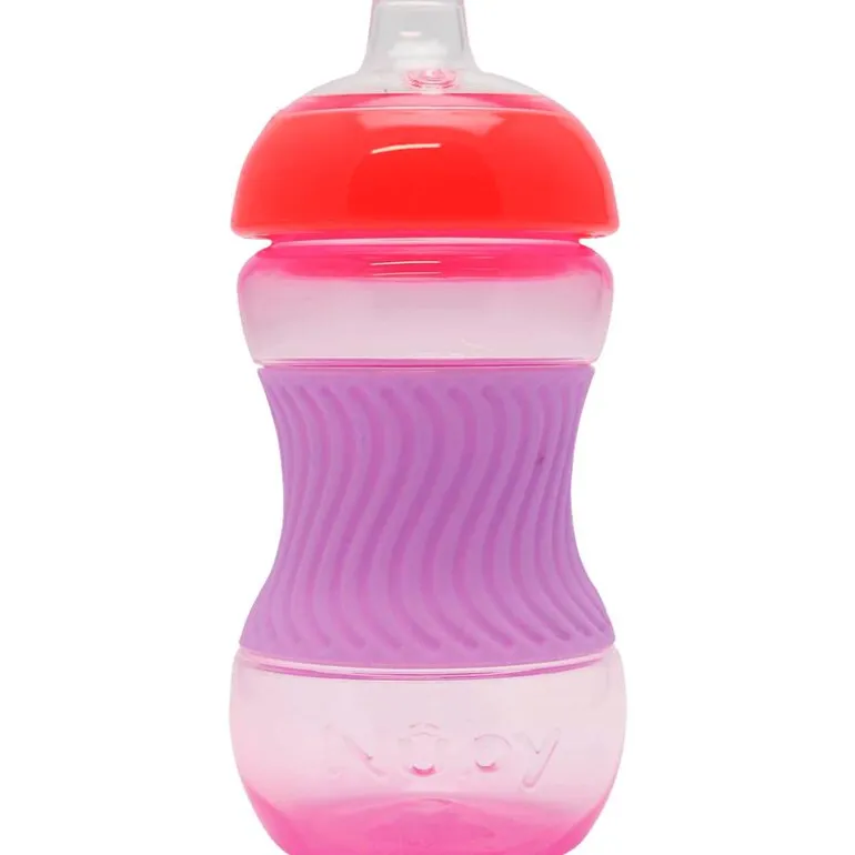 Nuby Mini Easy Grip Drinkbeker Siliconen Huls Roze 4 Maanden 180 ML