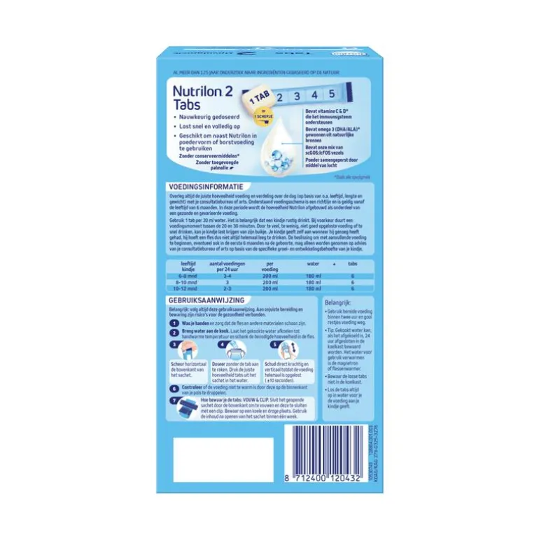 Nutrilon 2 Opvolgmelk 6-12M Tabs