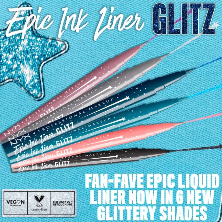 NYX Professional Makeup Epic Ink Linker Glitz 01 Tapered Twinkle