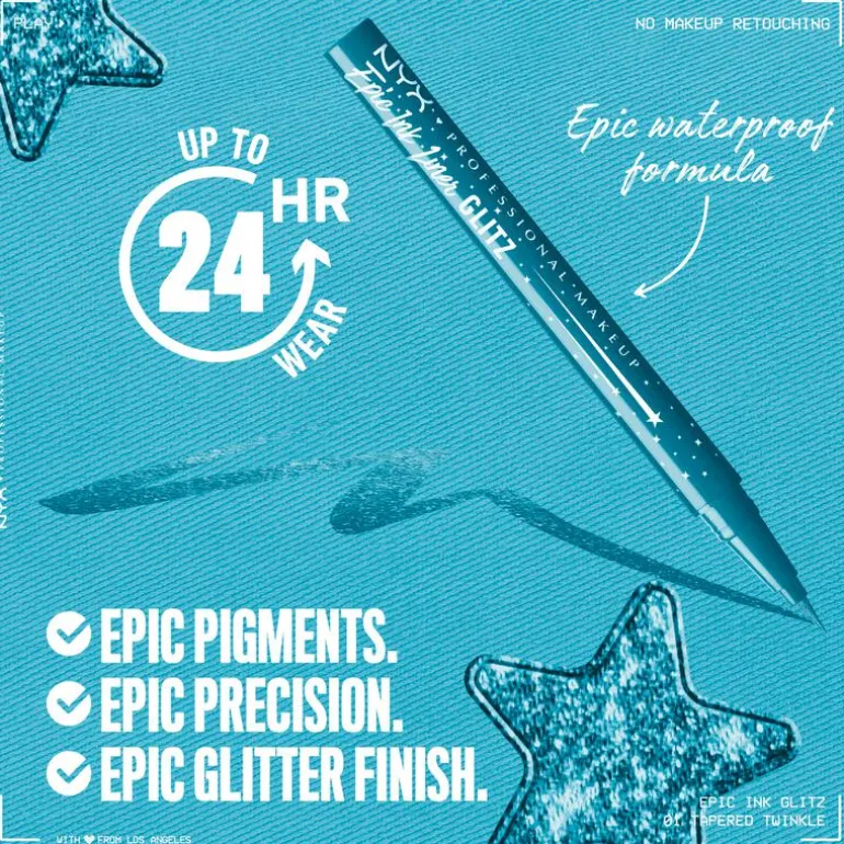 NYX Professional Makeup Epic Ink Linker Glitz 01 Tapered Twinkle