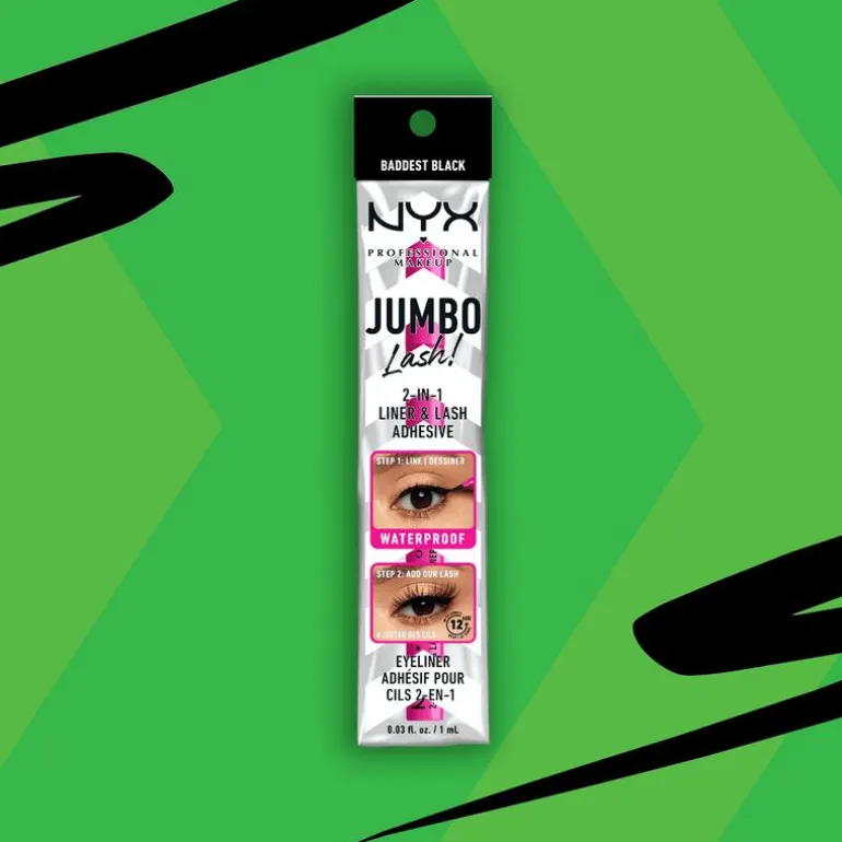 NYX Professional Makeup Jumbo Lash! 2-in-1 Zelfklevende Eyeliner