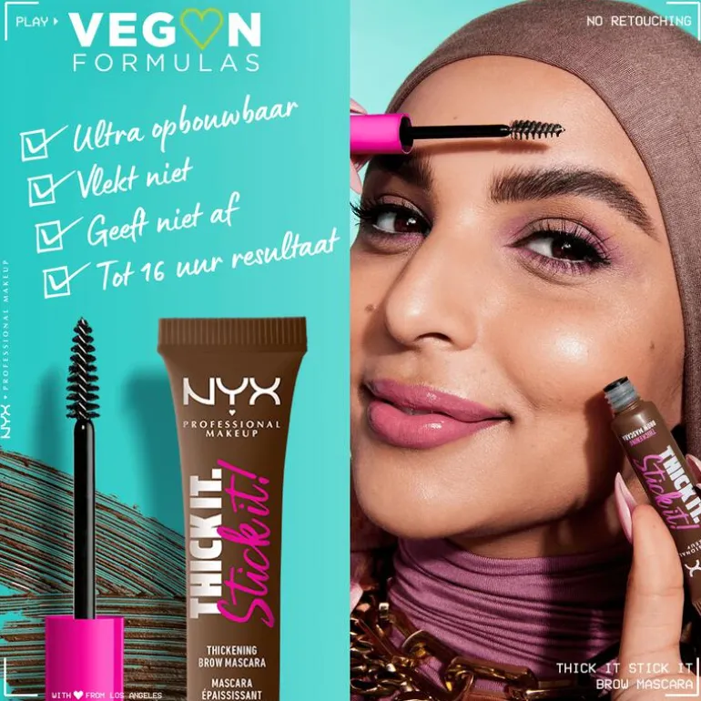 NYX Professional Makeup Thick It. Stick It! Wenkbrauwmascara 5 Cool Ash Brown
