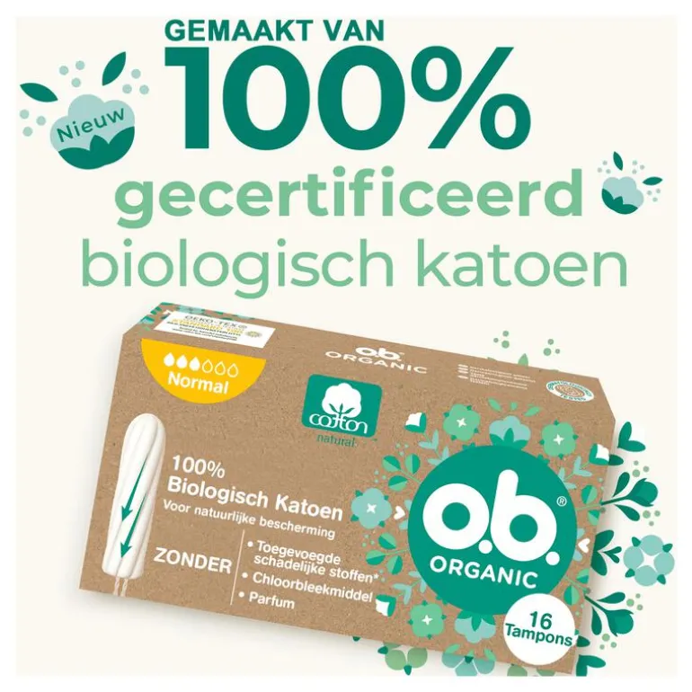 o.b.® Organic Cotton Normal 16 Stuks