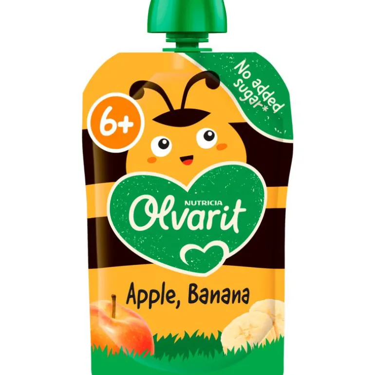 Olvarit Knijpfruit Appel Banaan
