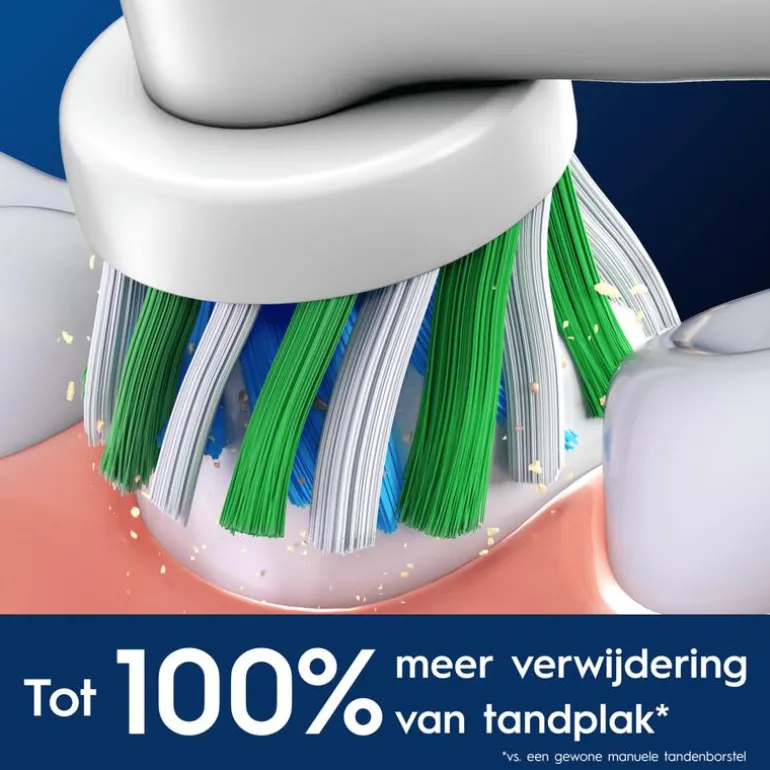 Oral-B Cross Action Opzetborstels Wit - 4 Stuks