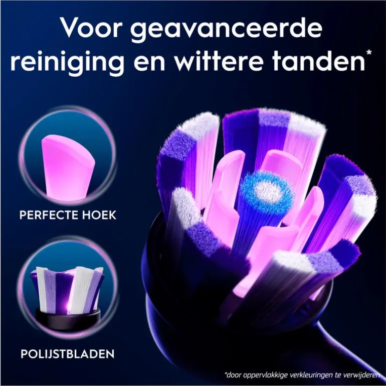 Oral-B iO Radiant White Opzetborstels Zwart 4 Stuks