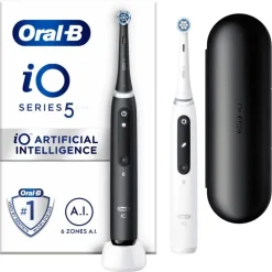 Oral-B iO 5S Duo Zwart & Wit 2 Elektrische Tandenborstels