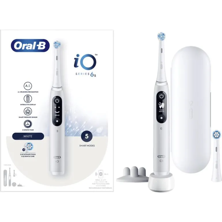 Oral-B iO 6S Wit Elektrische Tandenborstel By Braun