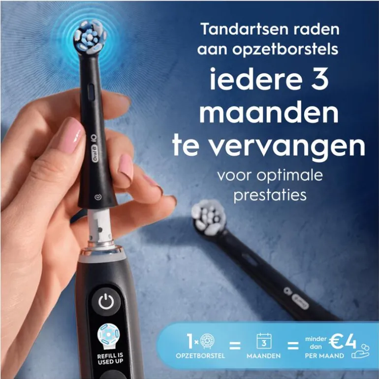 Oral-B iO Ultimate Clean Opzetborstels Zwart 4 Stuks