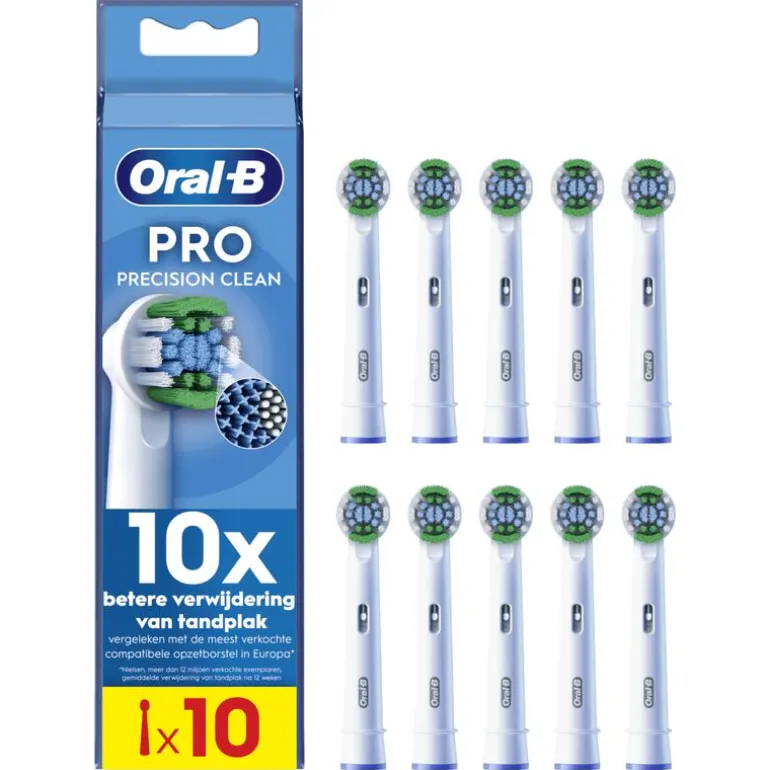 Oral-B Precision Clean Opzetborstels Wit - 10 Stuks