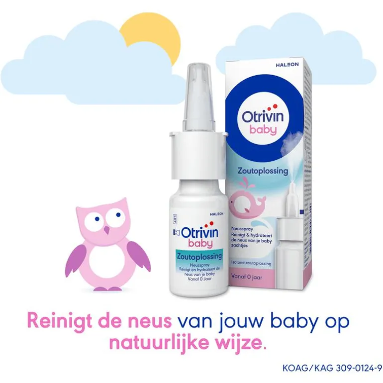 Otrivin Baby Zoutoplossing Neusspray bij een Verstopte Neus 15 ML