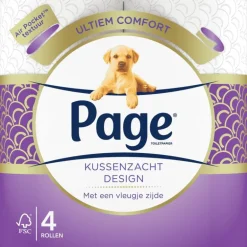 Page Kussenzacht Design Toiletpapier 4 rollen
