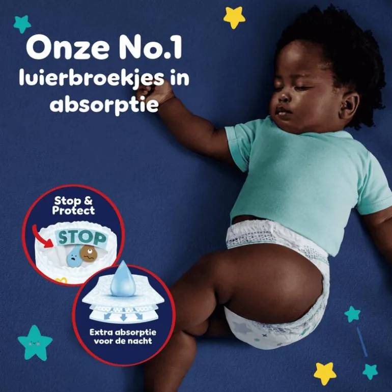 Pampers Baby Dry Night Pants XXL Pack Luierbroekjes Maat 4 9-15 KG 96 Stuks