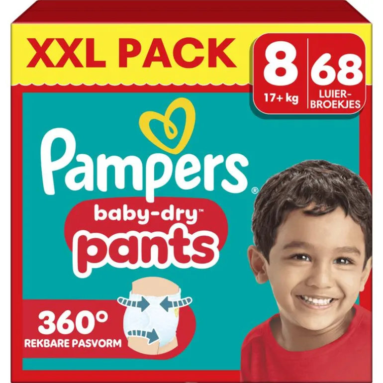 Pampers Baby Dry Pants XXL Pack Luierbroekjes Maat 8 19+ KG 68 Stuks