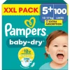 Pampers Baby Dry XXL Pack Luiers Maat 5+ 12-17 KG 100 Stuks