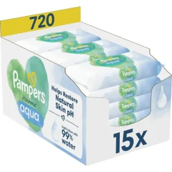 Pampers Harmonie Aqua Billendoekjes 15x48 Stuks