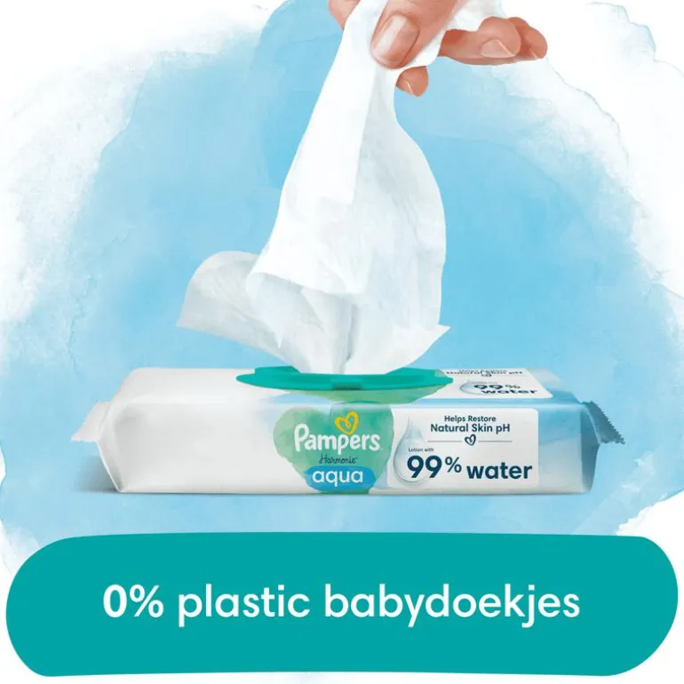 Pampers Harmonie Aqua Billendoekjes 9x48 Stuks