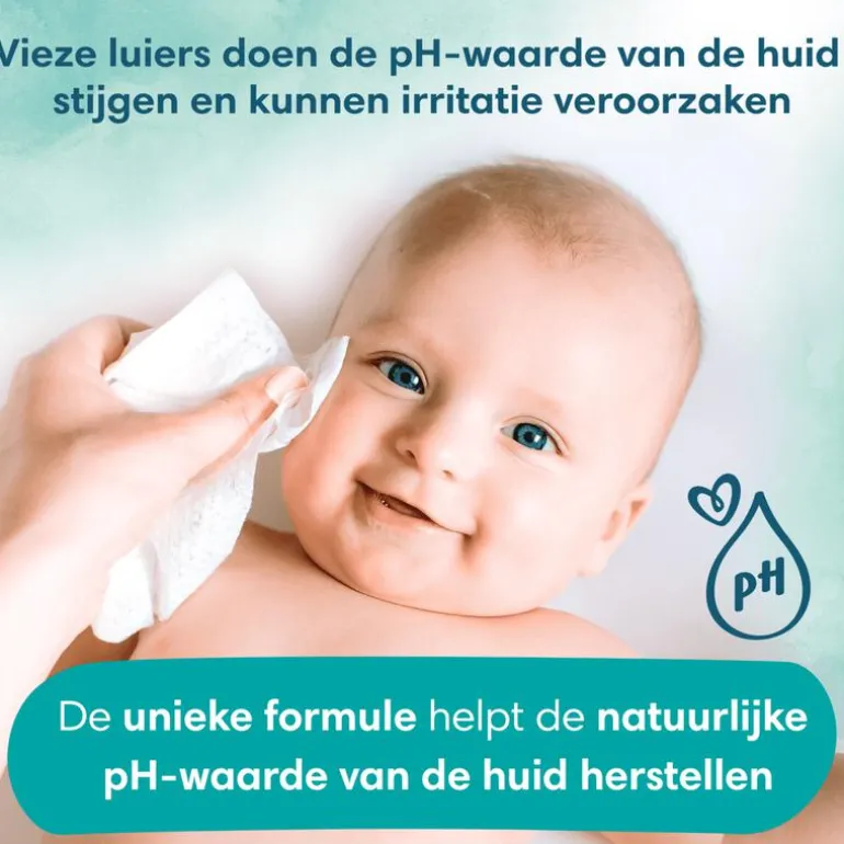 Pampers Harmonie Aqua Billendoekjes 0% Plastic 3x48 Stuks