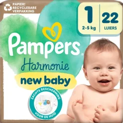 Pampers Harmonie Luiers Maat 1 2-5 KG 22 Stuks