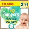 Pampers Harmonie XXL Pack Luiers Maat 2 4-8 KG 116 Stuks