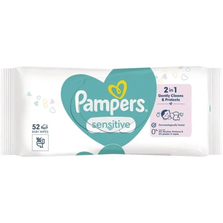Pampers Sensitive Billendoekjes 52 Stuks