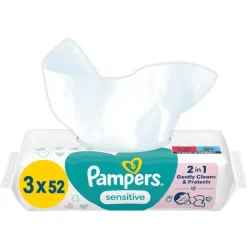 Pampers Sensitive Billendoekjes 3x52 Stuks