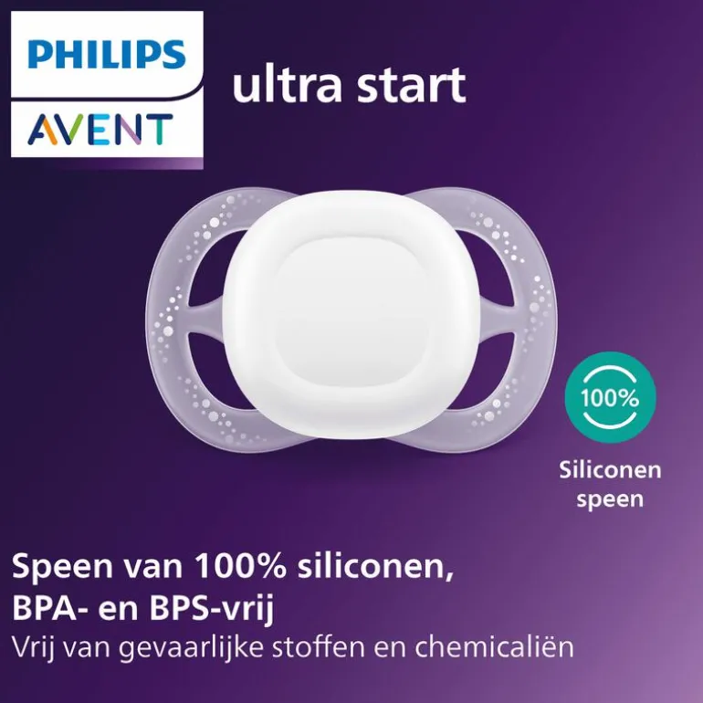 Philips Avent Fopspeen Ultra Start 0-2 M Double Pack Day 2 pack - mixed - SCF075/15