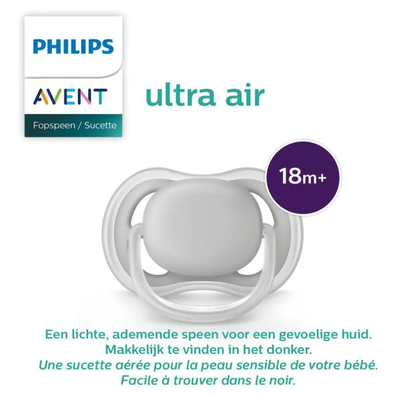 Philips Avent Fopspeen Ultra Air Day 18M+ Double Pack - SCF349/50