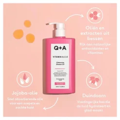 Q+A Vitamin A.C.E Cleansing Shower Oil 250 ML
